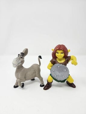 Shrek Fiona And Donkey Toy Figure -  Vintage Mcdonalds Toys